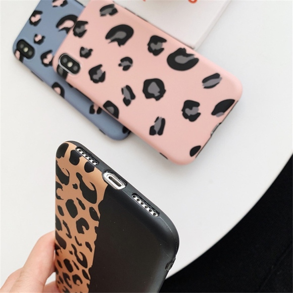 Pink and Blue Cheetah Print iPhone X Case - Picture 4 of 4